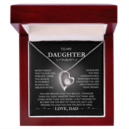 To My Daughter - Forever Love Necklace - Love, Dad