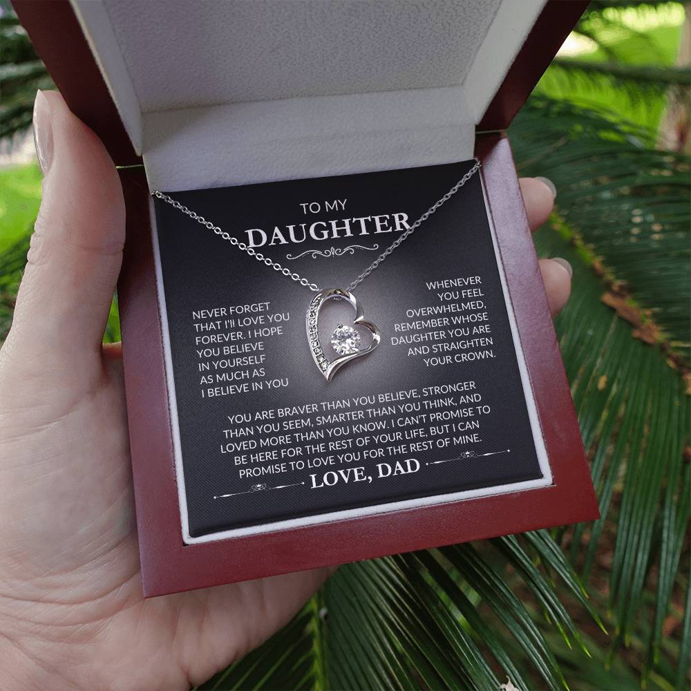 To My Daughter - Forever Love Necklace - Love, Dad