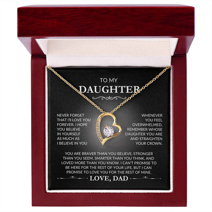 To My Daughter - Forever Love Necklace - Love, Dad