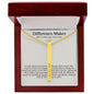 Engraved 4-Sided Stick Necklace - Difference Maker