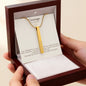 Engraved 4-Sided Stick Necklace - Courage