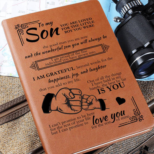 To My Son - Graphic Leather Journal - Say It With Ease