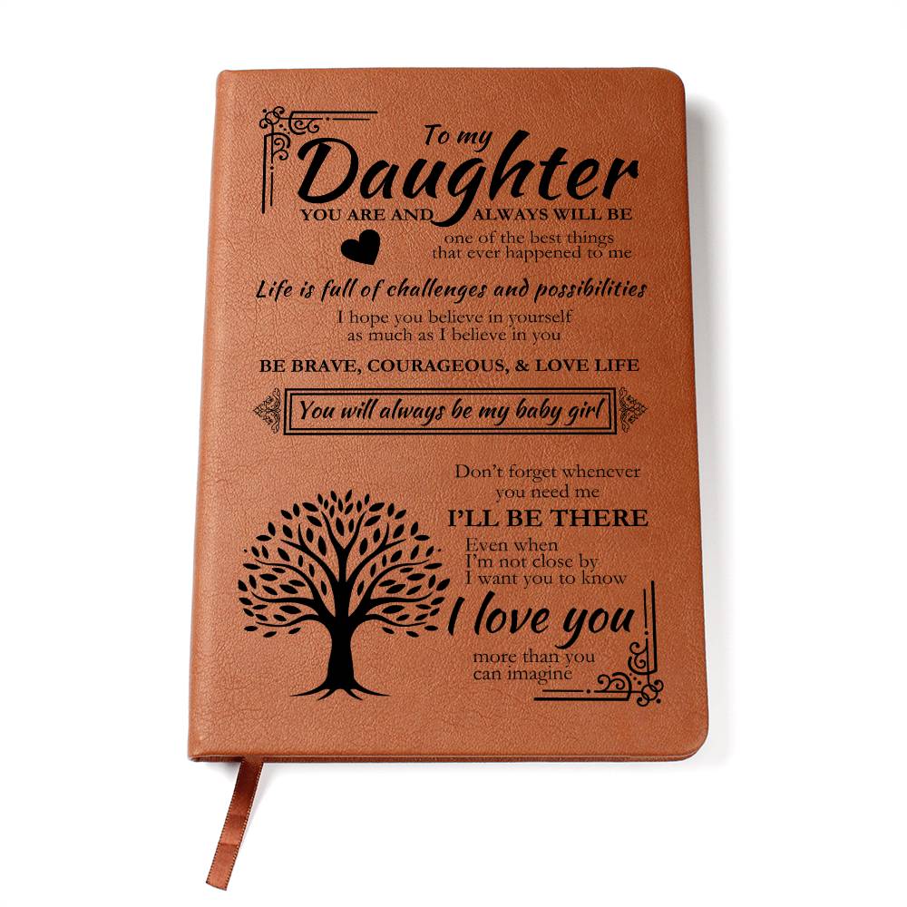 To My Daughter - Graphic Leather Journal - Say It With Ease