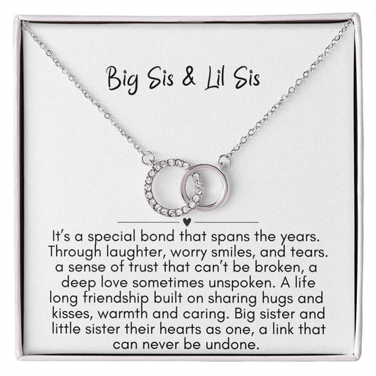 Big Sis & Lil Sis - Perfect Pair Sister Necklace - Say It With Ease