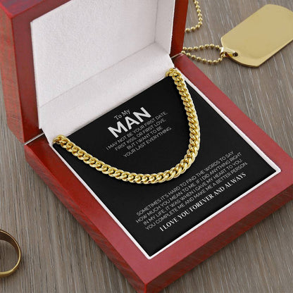 To My Man - Cuban Link Chain Necklace - Say It With Ease