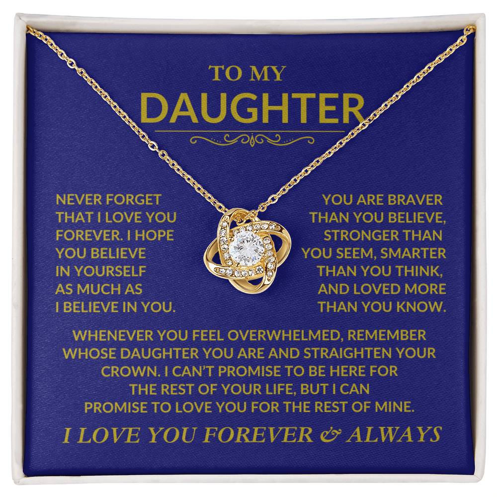 Never Forget That I Love You Daughter Necklace