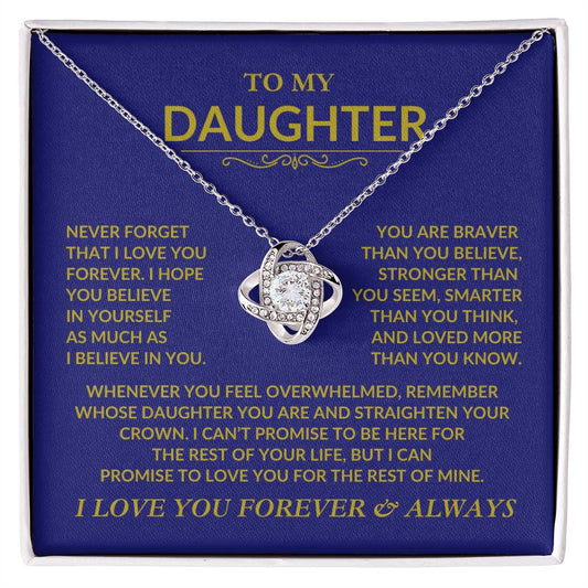 Never Forget That I Love You Daughter Necklace