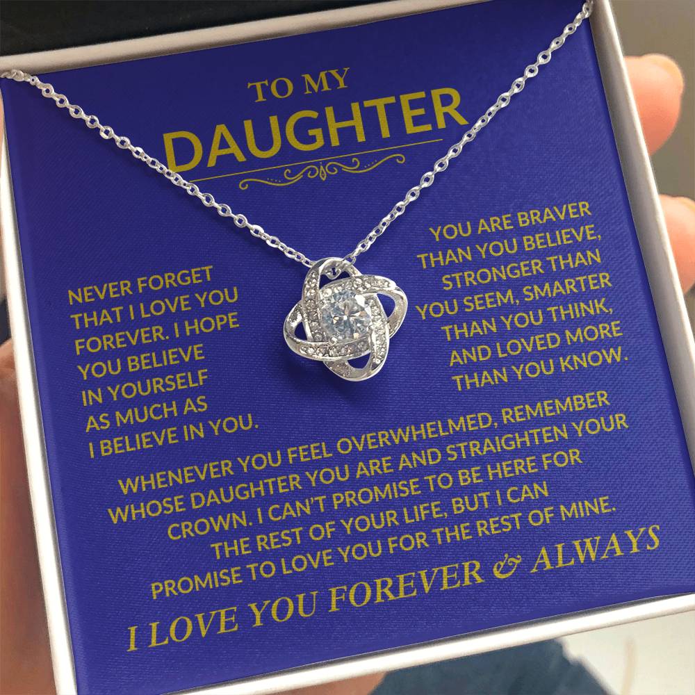 Never Forget That I Love You Daughter Necklace