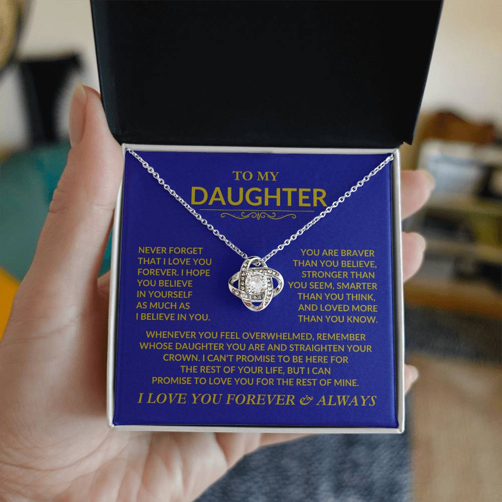 Never Forget That I Love You Daughter Necklace