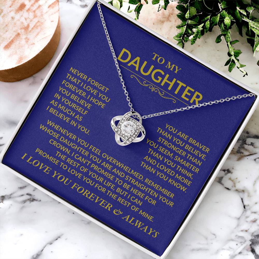 Never Forget That I Love You Daughter Necklace