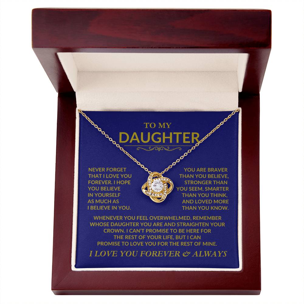 Never Forget That I Love You Daughter Necklace