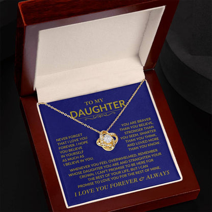 Never Forget That I Love You Daughter Necklace