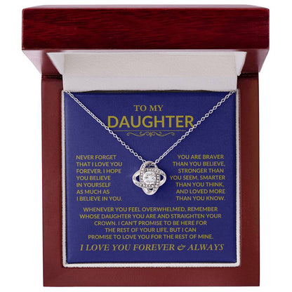 Never Forget That I Love You Daughter Necklace