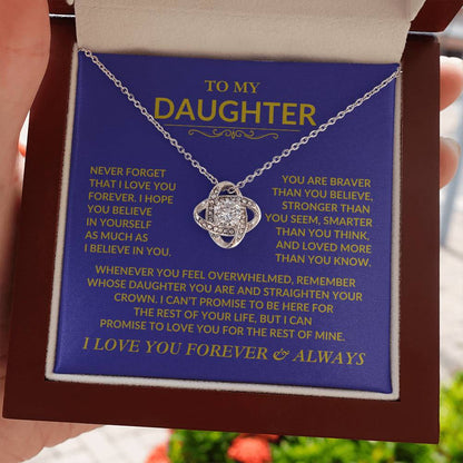 Never Forget That I Love You Daughter Necklace