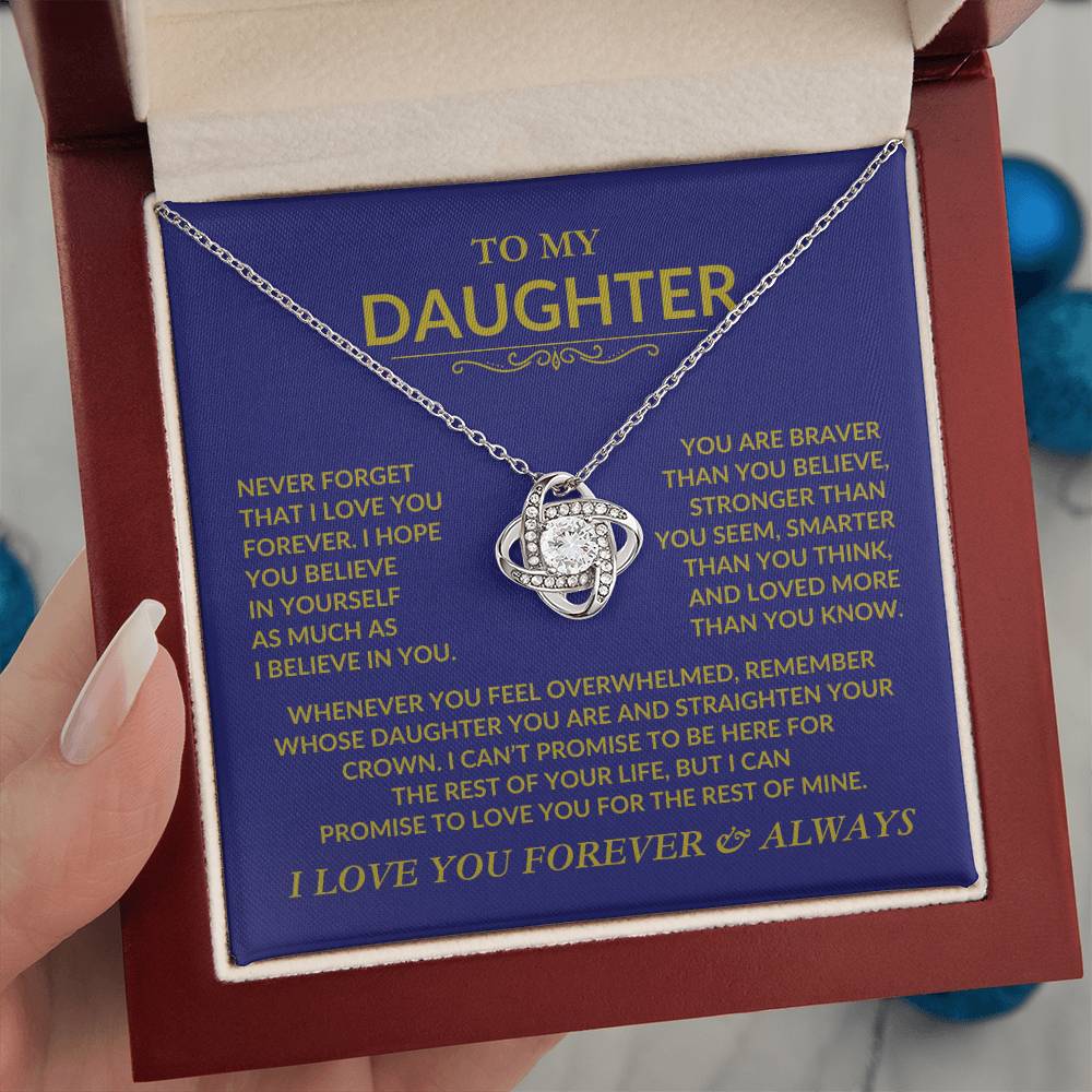 Never Forget That I Love You Daughter Necklace