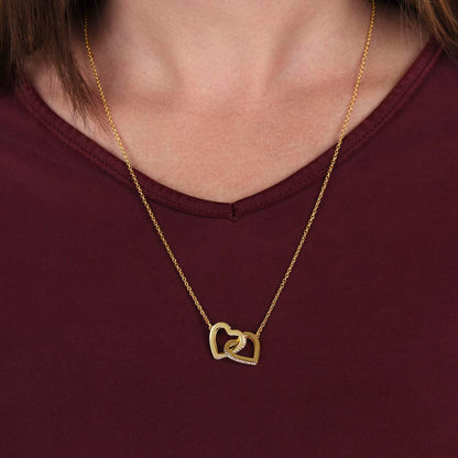 To My Amazing Granddaughter - Interlocked Hearts Necklace - Say It With Ease