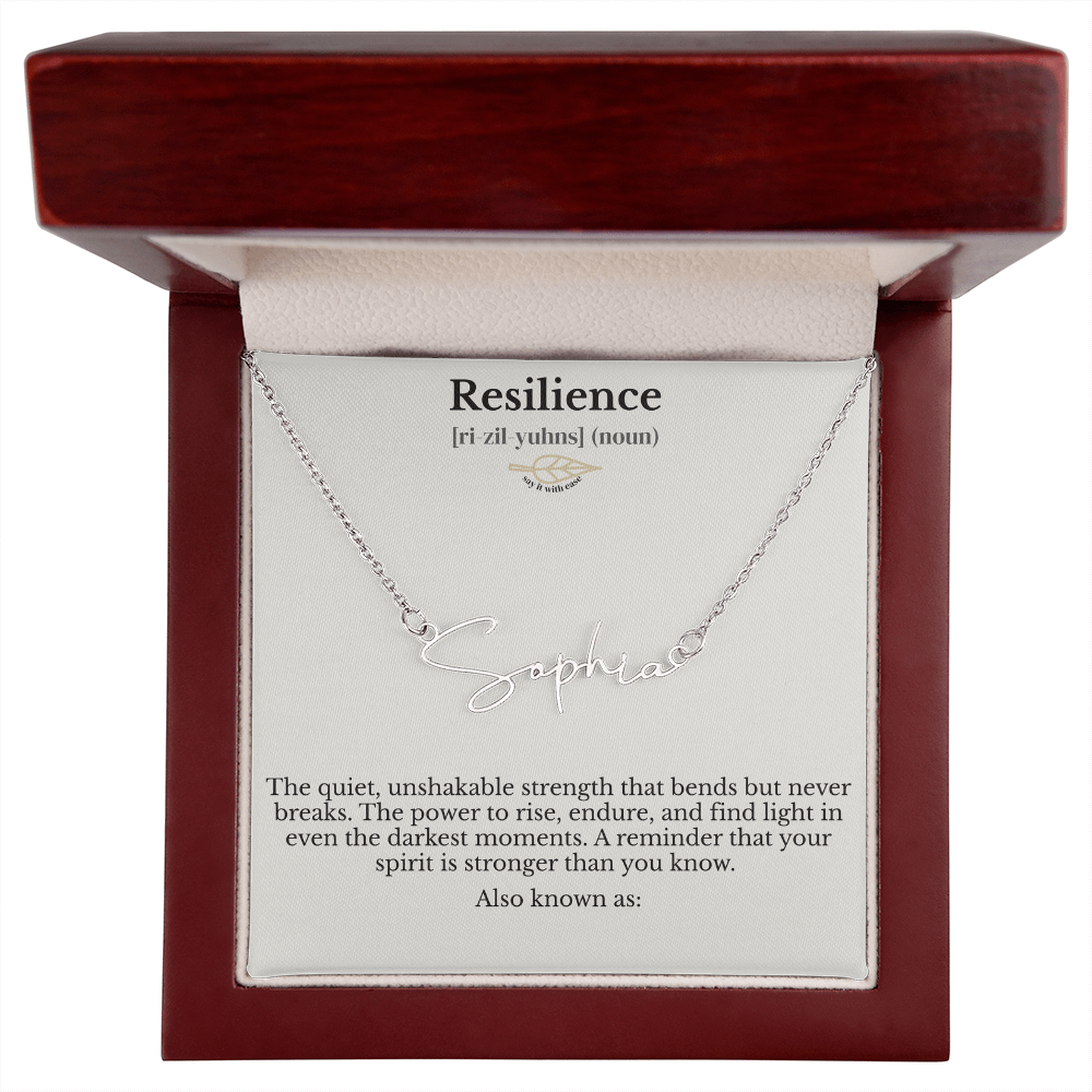 Signature Name Necklace - Resilience