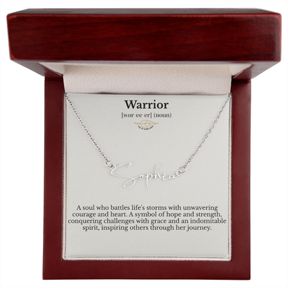 Signature Name Necklace -  Warrior
