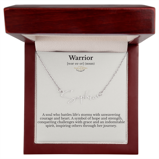 Signature Name Necklace -  Warrior
