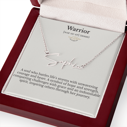 Signature Name Necklace -  Warrior