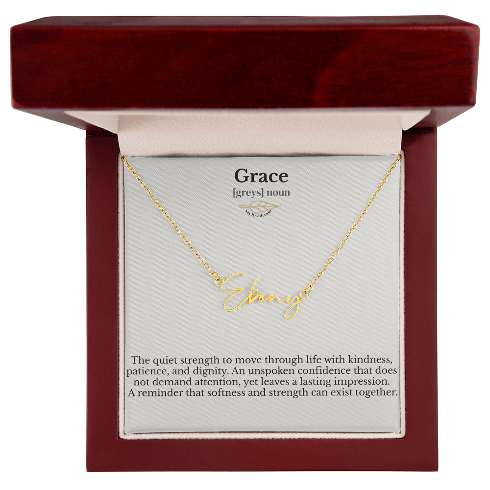 Signature Name Necklace - Grace