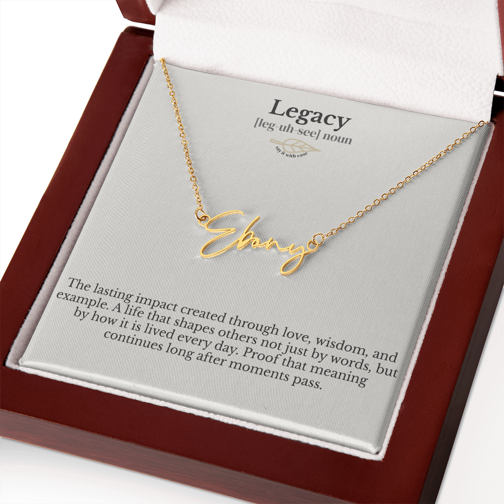 Signature Name Necklace - Legacy