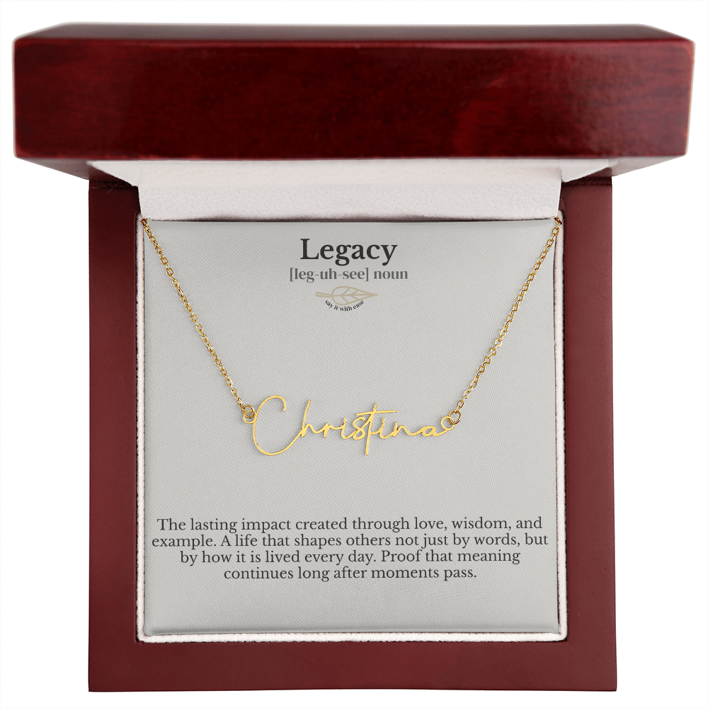 Signature Name Necklace - Legacy