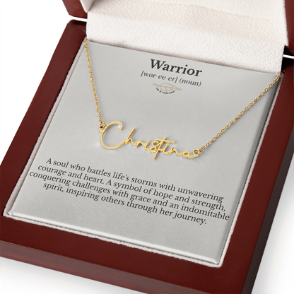 Signature Name Necklace -  Warrior