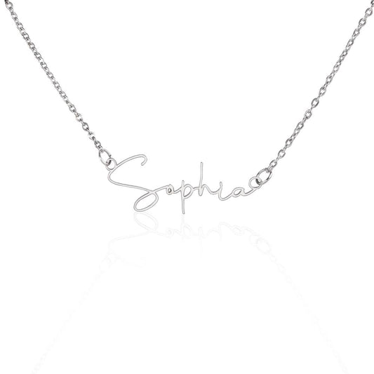 Signature Style Name Necklace - Personalized - Say It With Ease