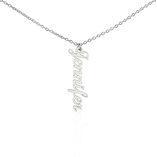 Vertical Name Necklace - Personalized - Say It With Ease