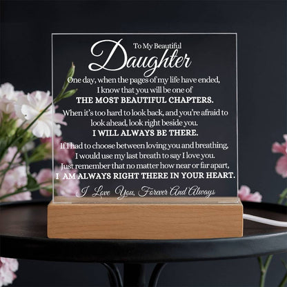 To My Beautiful Daughter Acrylic Lamp