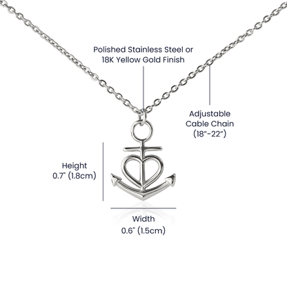 You Are My Anchor Pendant Necklace - Say It With Ease