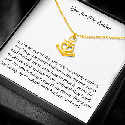 You Are My Anchor Pendant Necklace - Say It With Ease