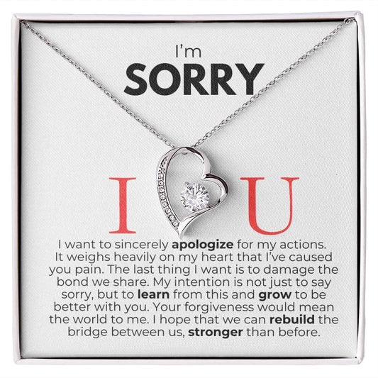 I'm Sorry - Forever Love Necklace - Say It With Ease