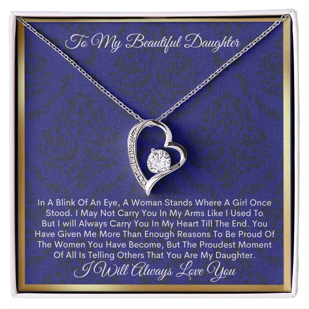 To My Beautiful Daughter - Forever Love Necklace - Say It With Ease