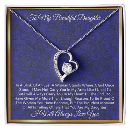 To My Beautiful Daughter - Forever Love Necklace - Say It With Ease