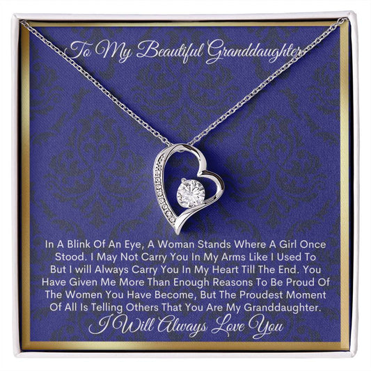 To My Beautiful Granddaughter - Forever Love Necklace - Say It With Ease