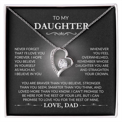 To My Daughter - Forever Love Necklace - Love, Dad