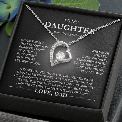 To My Daughter - Forever Love Necklace - Love, Dad