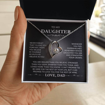 To My Daughter - Forever Love Necklace - Love, Dad