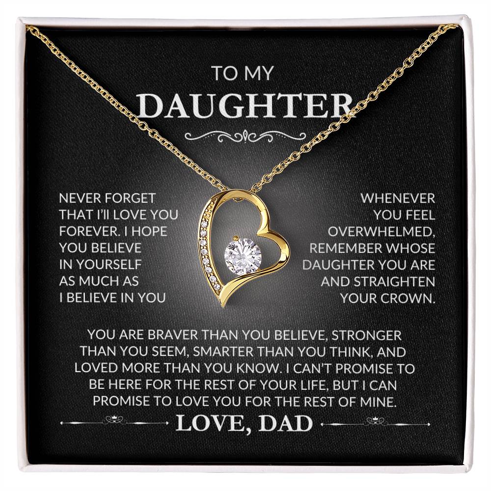 To My Daughter - Forever Love Necklace - Love, Dad