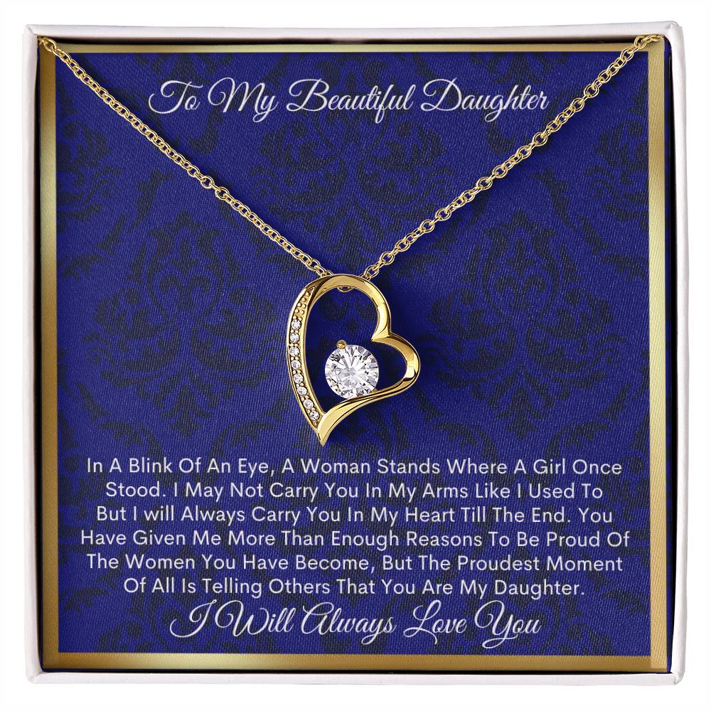 To My Beautiful Daughter - Forever Love Necklace - Say It With Ease