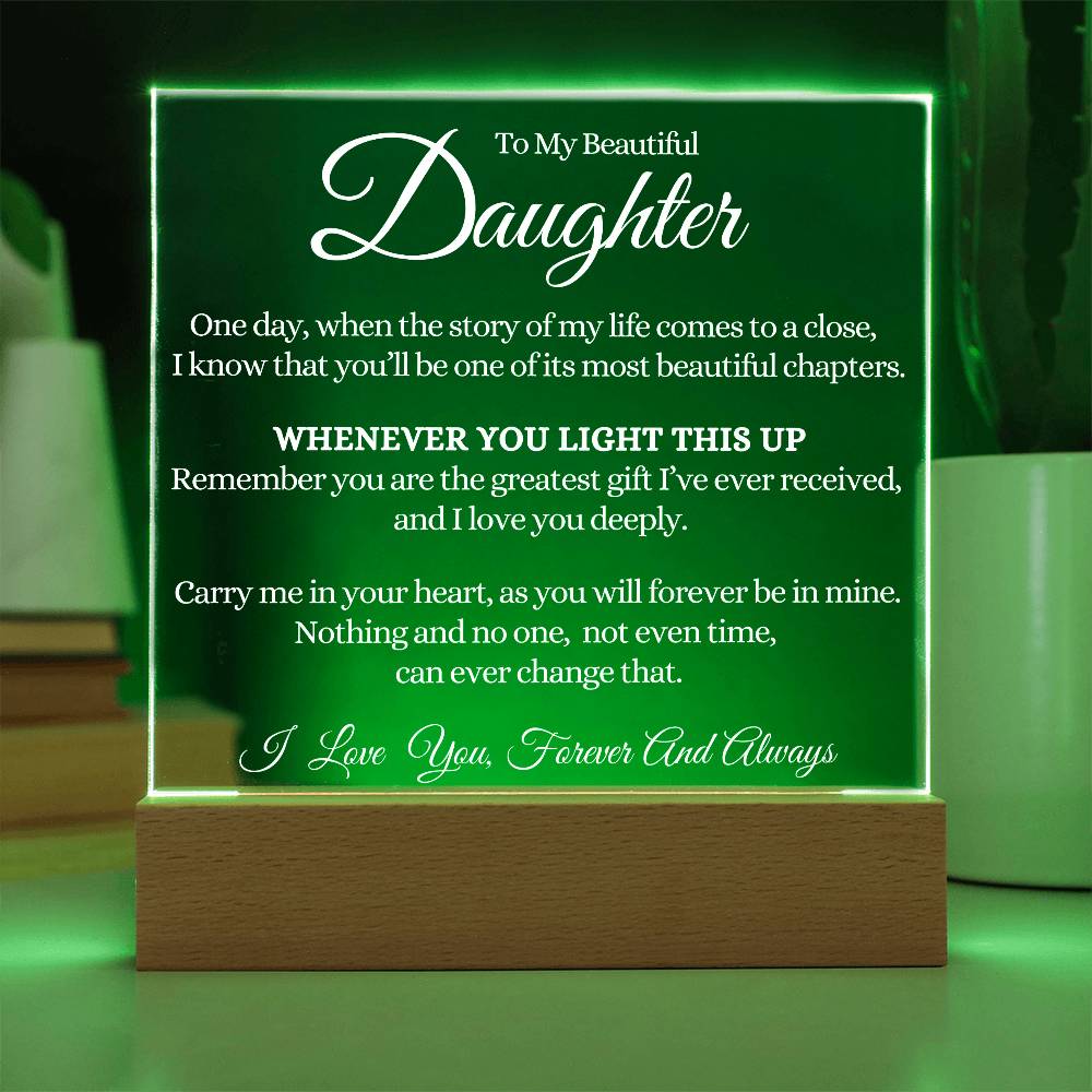 Most Beautiful Chapter - Daughter Acrylic Lamp