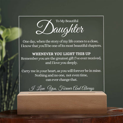 Most Beautiful Chapter - Daughter Acrylic Lamp