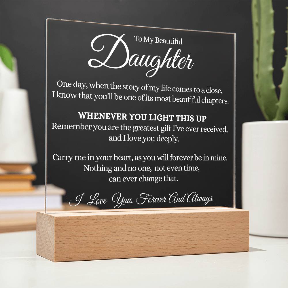 Most Beautiful Chapter - Daughter Acrylic Lamp