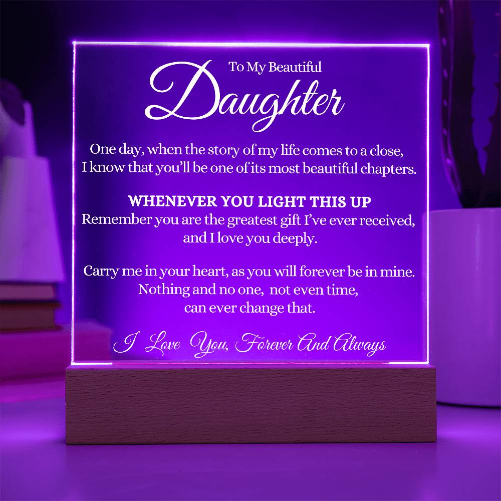 Most Beautiful Chapter - Daughter Acrylic Lamp