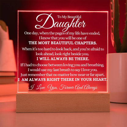 To My Beautiful Daughter Acrylic Lamp