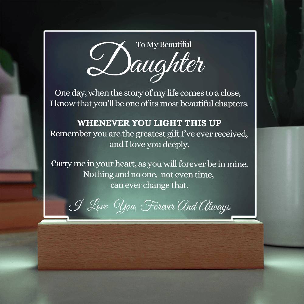 Most Beautiful Chapter - Daughter Acrylic Lamp