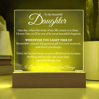 Most Beautiful Chapter - Daughter Acrylic Lamp