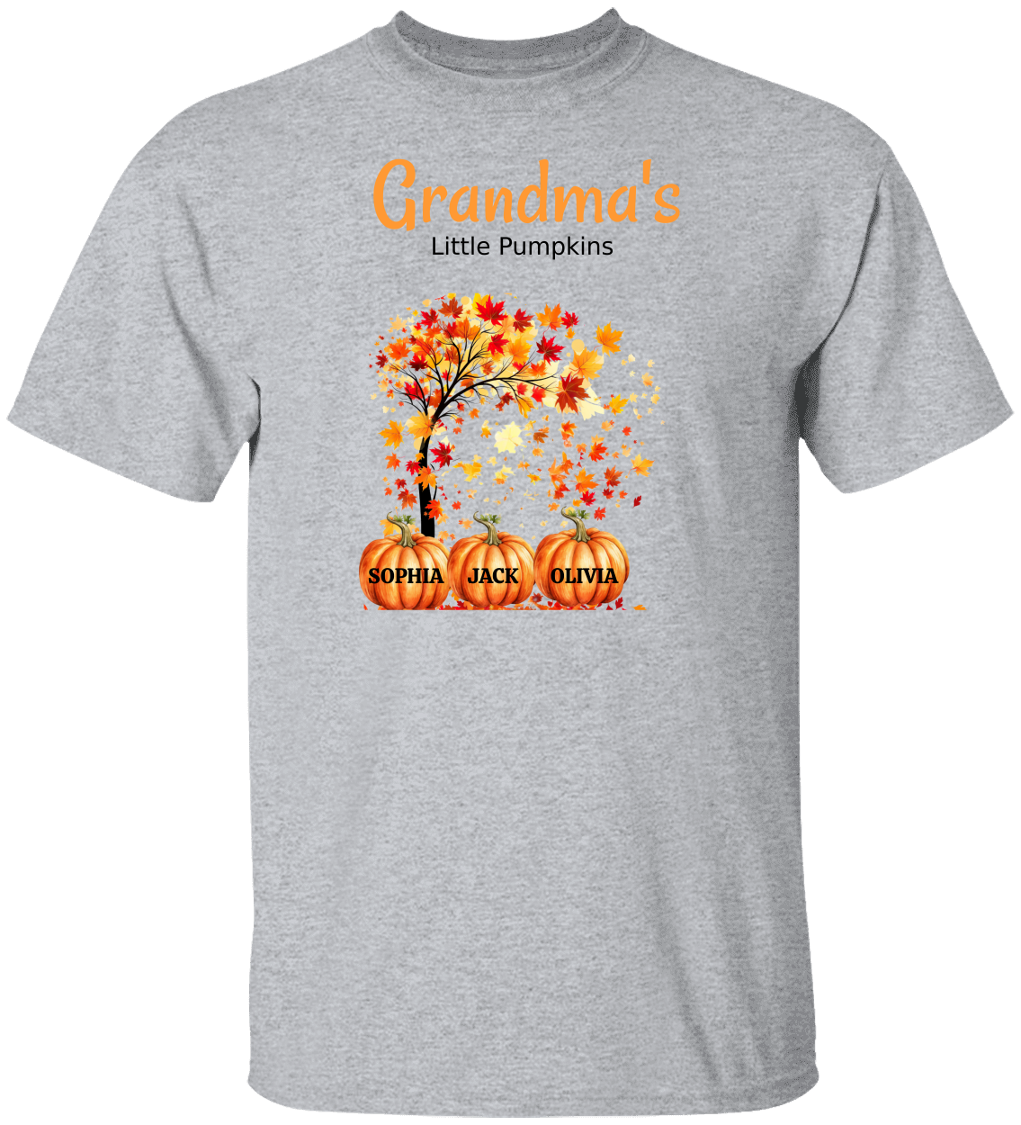 Personalized Little Pumpkins Fall T-Shirt